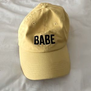 Yellow BABE baseball hat